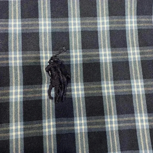Ralph Lauren “Blake” men’s button down blue plaid shirt size medium - Picture 5 of 7